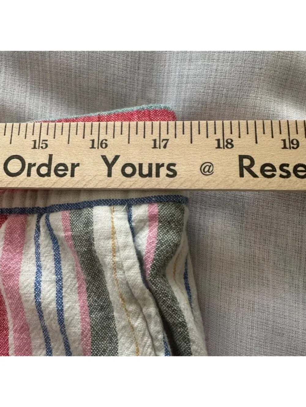 Old Navy Womens Striped Linen Blend Lounge Pants Large Red Blue White Resort - Picture 8 of 12